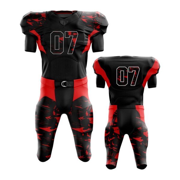 American Football Uniform - Black & Red